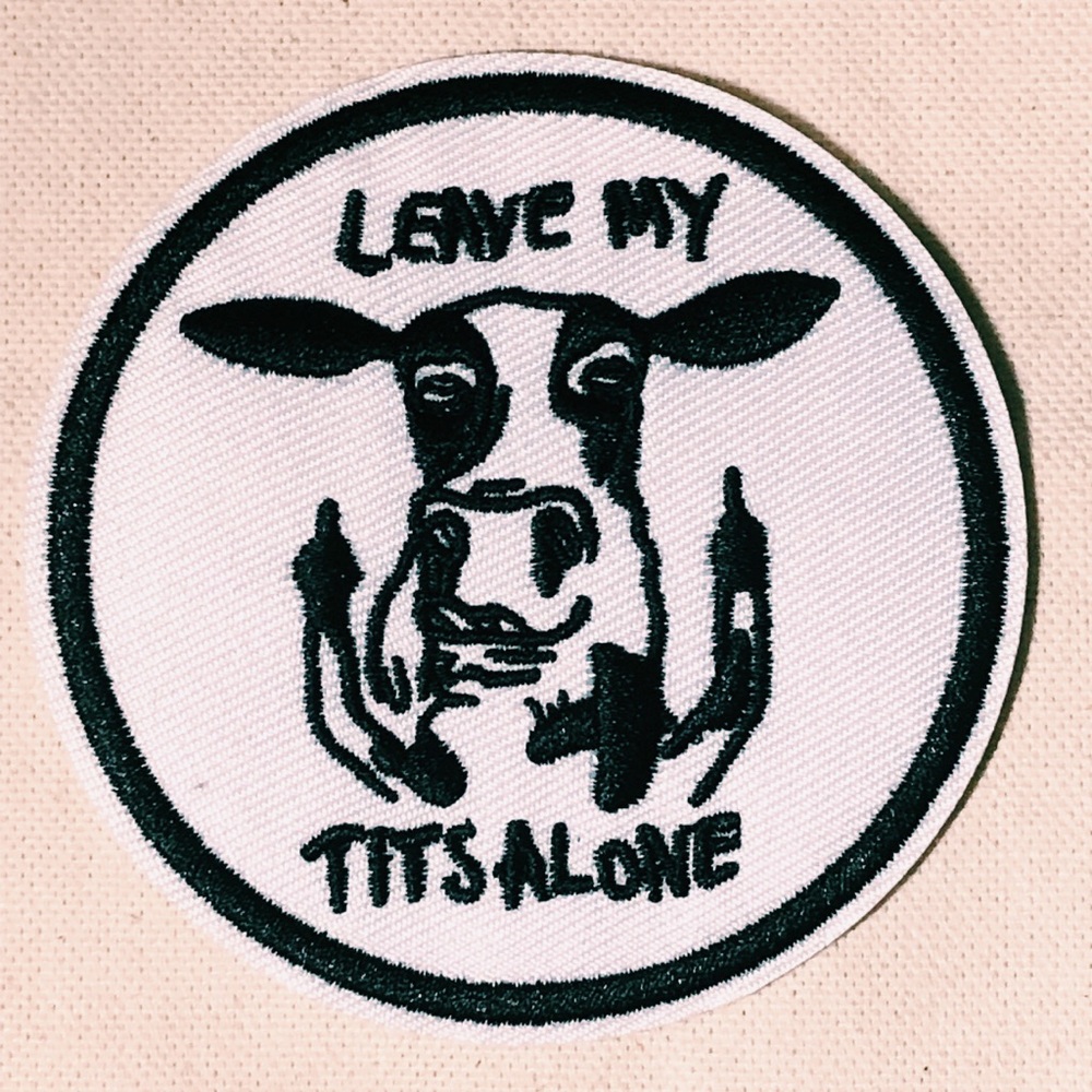 ❌ SOLD OUT ❌ 3/$15 LEAVE MY TITS ALONE IRON PATCH - Picture 1 of 2